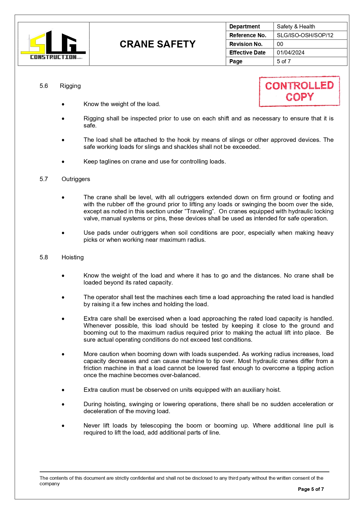 SLG-PRO-SOP Page 5